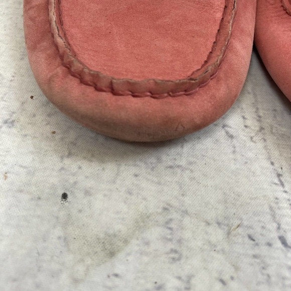 Coach Loafer Womens Size 6.5 Leather Neopoleon Flats Gold Metal Plate‎ Pink - Picture 4 of 10